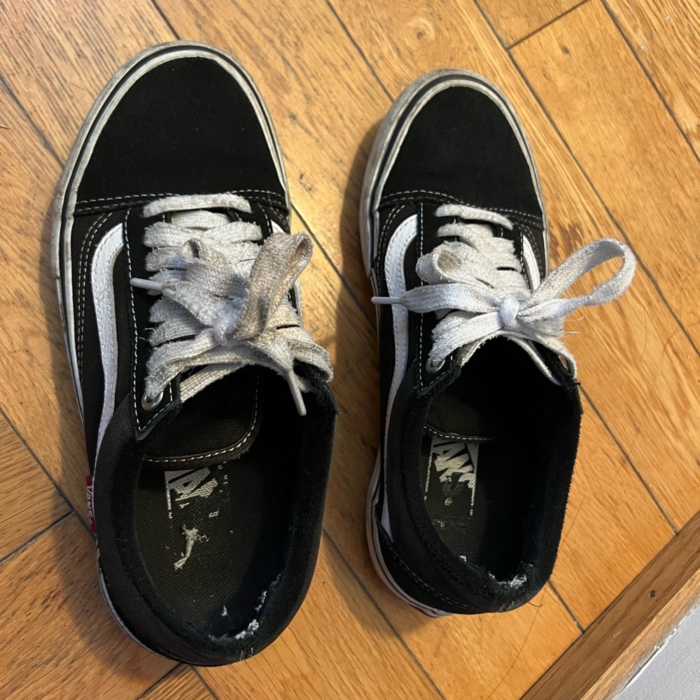 Vans Black and White Women's Sneakers size 7.5-8